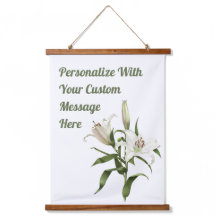 White Lilies Arte Botánico Floral Personalizado