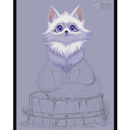 Tapiz Con Marco De Madera wildlife animals winter to spring :Fox & Rabbit