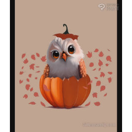 Tapiz Con Marco De Madera wildlife cute Forest animals : Owl, & Rabbit