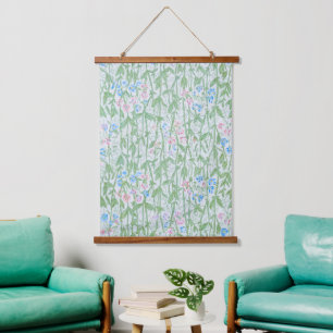 Tapiz Con Marco De Madera William Morris Sweet Pea Floral Pattern Classic