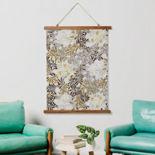 Tapiz Con Marco De Madera William Morris Vintage Floral de Jacinto Art Nouve