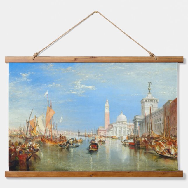 Tapiz Con Marco De Madera William Turner - Venecia, Dogana y San Giorgio (Anverso )