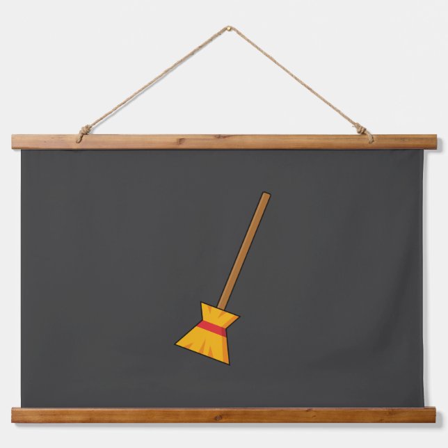 Tapiz Con Marco De Madera Witch Broom (Anverso )