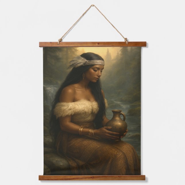 Tapiz Con Marco De Madera Woman of Nature’s Spirit (Anverso)