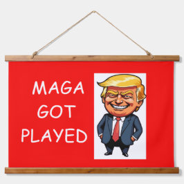 Tapiz Con Marco De Madera Wood Topped Wall Tapestry