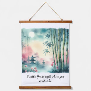 Tapiz Con Marco De Madera Wood Topped Wall Tapestry Zen
