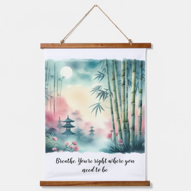 Tapiz Con Marco De Madera Wood Topped Wall Tapestry Zen (Anverso)