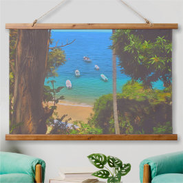 Tapiz Con Marco De Madera Yelapa 1017