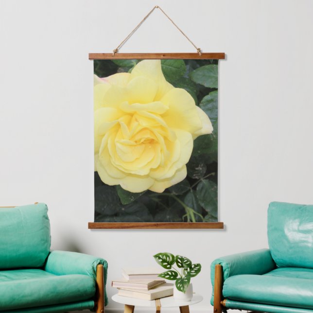 Tapiz Con Marco De Madera Yello Rosa (Sala de estar)