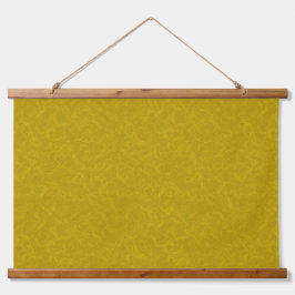 Tapiz Con Marco De Madera Yellow textured surface with swirling pattern