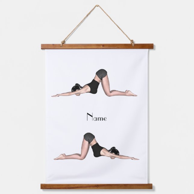 Tapiz Con Marco De Madera Yoga Poses Thunder_Cove (Anverso)