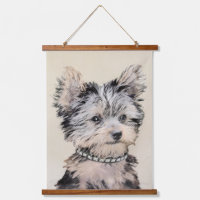 Yorkshire Terrier Puppy Pintando Arte Original De