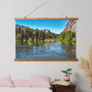 Tapiz Con Marco De Madera YOSEMITE OASIS Tapiz de Muro Topado