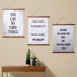 Tapiz Con Marco De Madera you can do hard things