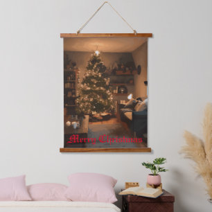 Tapiz Con Marco De Madera Yuletide Charm