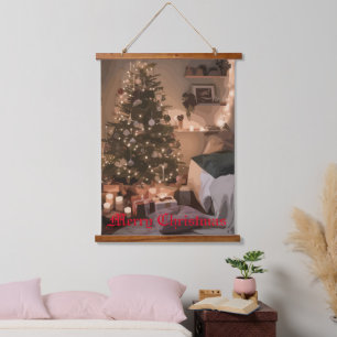 Tapiz Con Marco De Madera Yuletide Charm
