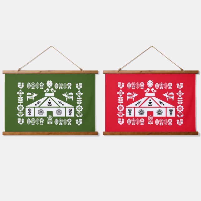 Tapiz Con Marco De Madera Yurta viviendo en la naturaleza (Doble)