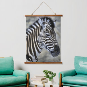 Tapiz Con Marco De Madera Zebra Lovers Art Shower Cortain
