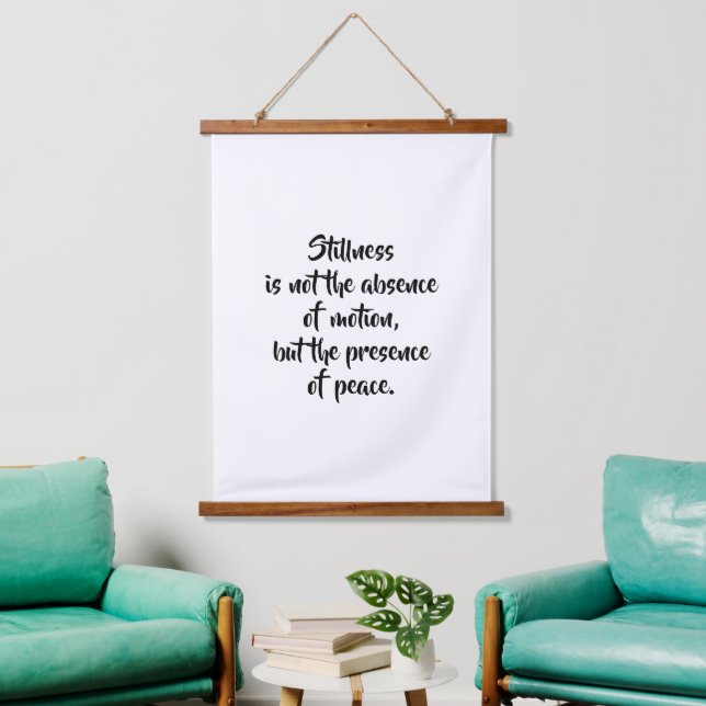 Tapiz Con Marco De Madera Zen Motivational Quote Wall Art | Minimalist Asian (Sala de estar)