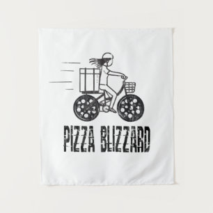 Tapiz Conductor de Blizzard Bike Courier Pizza