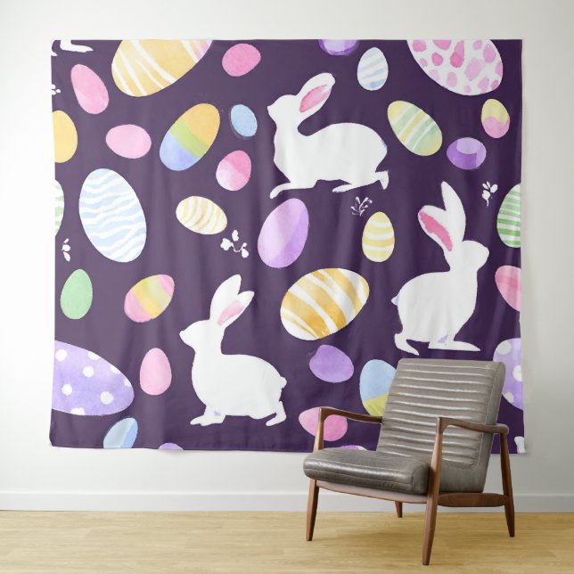 Tapiz conejito con huevos de Pascua (In situ (horizontal))