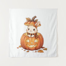 Conejito de calabaza de Halloween adorable - Conej