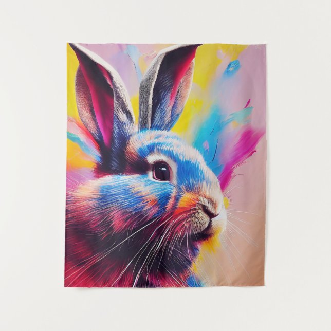 Tapiz Conejo Bunny Animal Discovery Adventure Nature (Anverso)