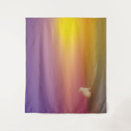 Tapiz Conejo conejo blanco lindo en la colina de Grassy 