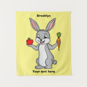 Tapiz Conejo de conejo con verduras personalizado