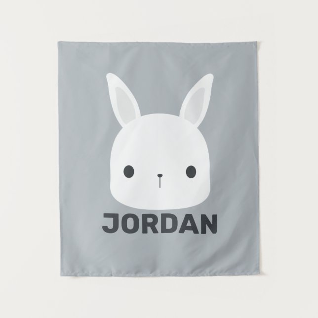 Tapiz Conejo de conejo pequeño y lindo con nombre person (Anverso)