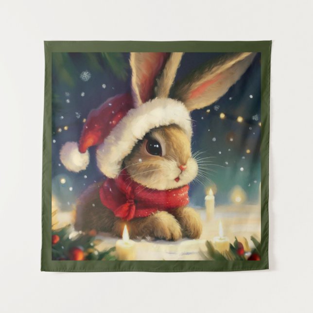 Tapiz Conejo de navidades 4 (Anverso)