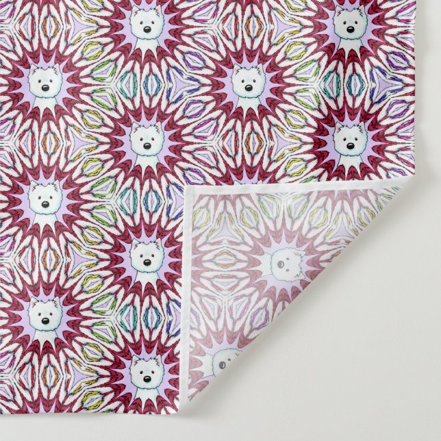 Tapiz Conexión Arcoíris Westie (Detalle)