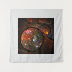 Tapiz Conexión Fluida Arte Abstracto Cósmico Moderno