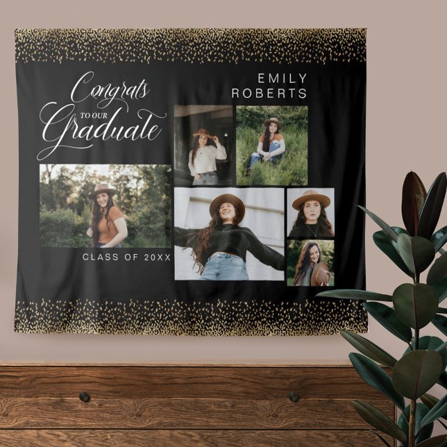 Tapiz Confeti Dorado 6 Fotocolage Felicitaciones a Nuest (Subido por el creador)