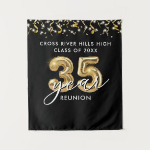 Tapiz Confetti de globos de oro negro de 35 clases Reuni