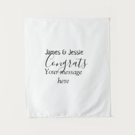 Tapiz Congrats add name message wedding newly wed couple