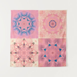 Tapiz Conjunto de fractales pasteles abstractos con cale