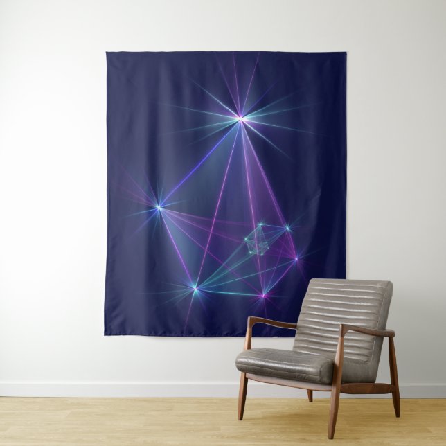 Tapiz Constelación, abstracta fantasía de arte fractal (In situ)