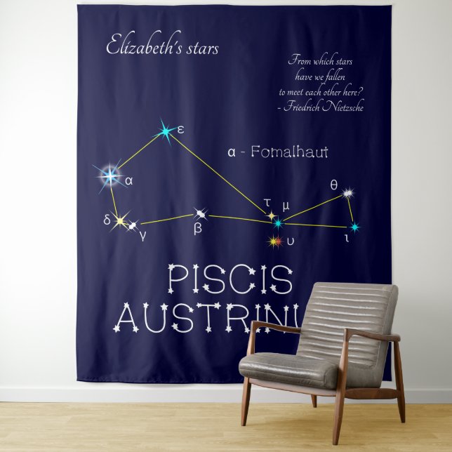 Tapiz Constelación del Hemisferio Sur Piscis Austrinus (In situ)