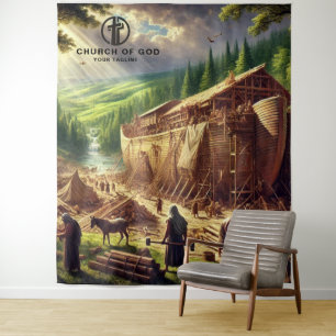 Tapiz Construyendo el arca de Noé