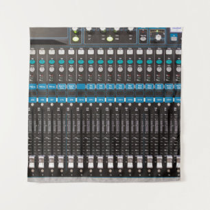 Tapiz Control de mezclador de sonido, sala de eventos.