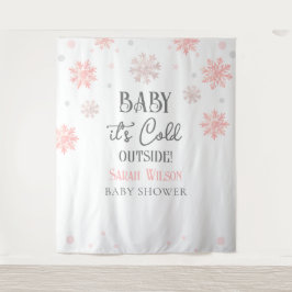 Tapiz Copos de nieve Bebé hace frío afuera baby shower R