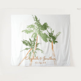 Tapiz Copper Palms Beach Wedding Photo Booth Fondo