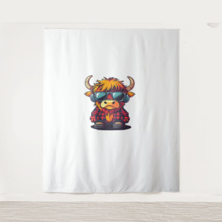 Tapiz Coquette Highland Cow Bubblegum Tshirt Design, Hol