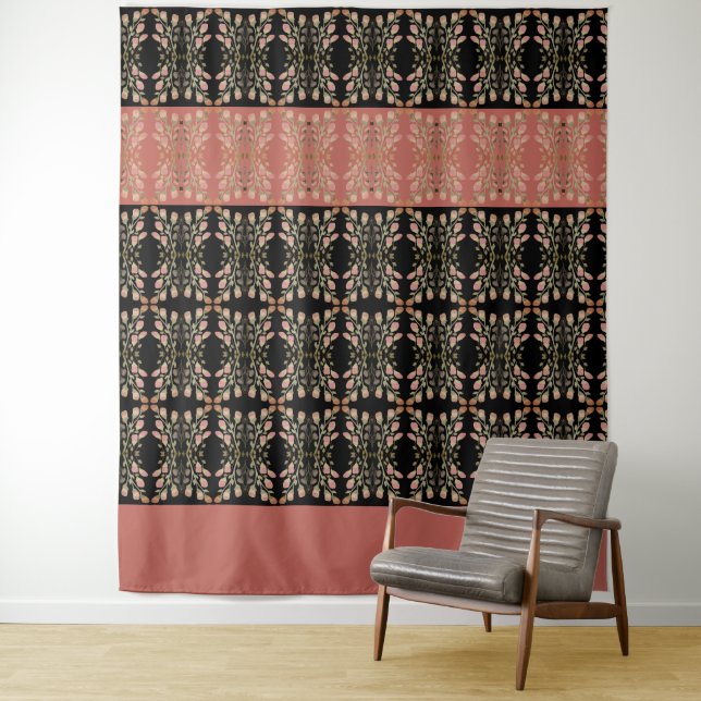 Tapiz Coral negro y rosa (In situ)