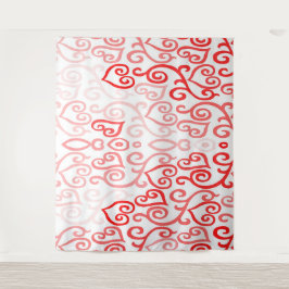 Tapiz Corazón Ombre Rojo y Rosa