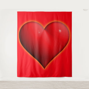 Tapiz Corazón Rojo Brillante 3-D