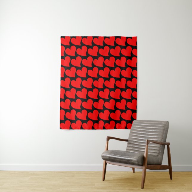 TAPIZ CORAZÓN ROJO GRANDE DE MODA VALENTÍN ROMÁNTICO (In situ)