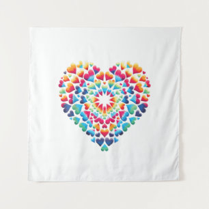 Tapiz Corazón Vibrante Tie-Dye