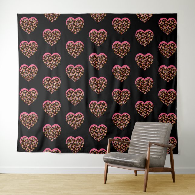Tapiz Corazones con Estampado de Animales  (In situ (horizontal))